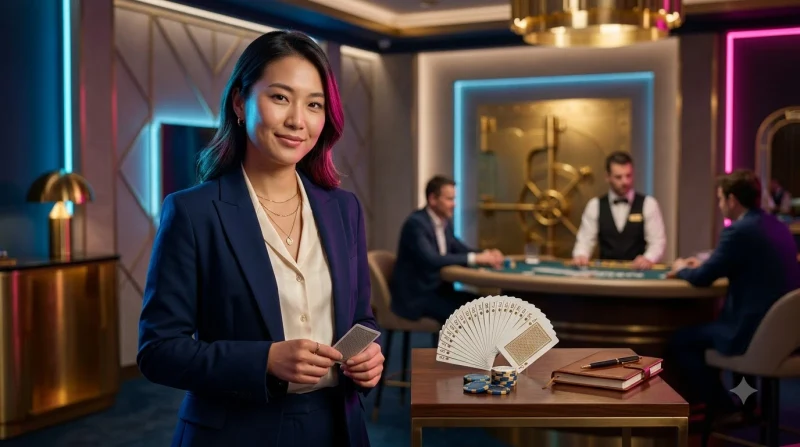 la-bai-baccarat-dang-duoc-lat-tren-ban-voi-anh-sang-neon-kich-tinh Lá bài Baccarat đang được lật trên bàn với ánh sáng neon kịch tính