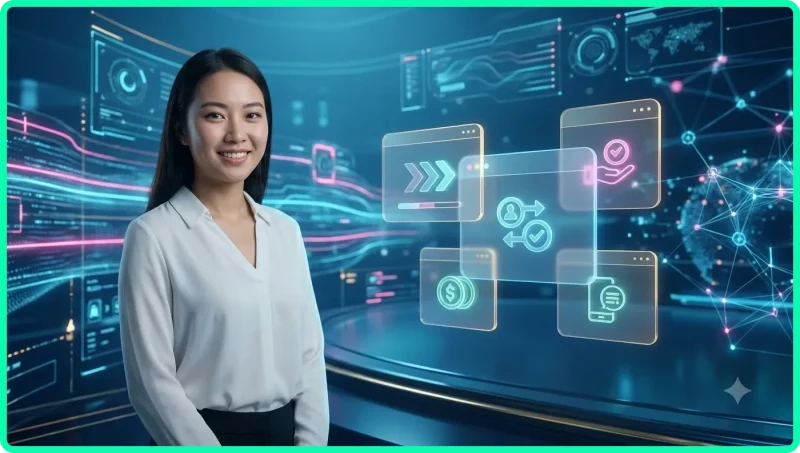 Minh họa tổng quan nền tảng cá cược trực tuyến với trung tâm kết nối thể thao, giải trí và thanh toán an toàn