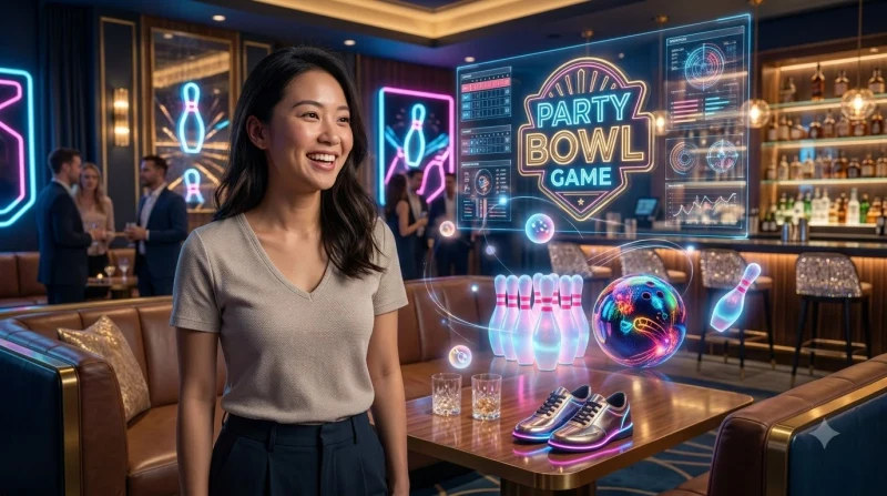 Người dùng trải nghiệm game party bowl game online trên thiết bị di động